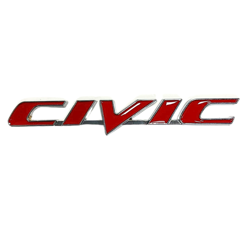 Honda Civic Uyumlu CIVIC Bagaj Logosu (Kırmızı) - Görsel 5