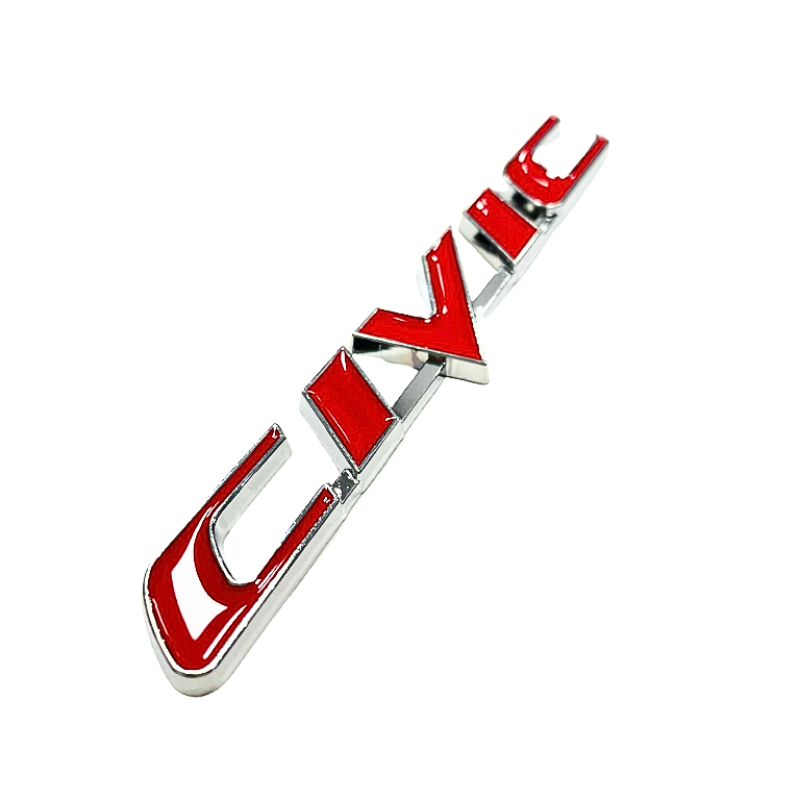 Honda Civic Uyumlu CIVIC Bagaj Logosu (Kırmızı) - Görsel 2