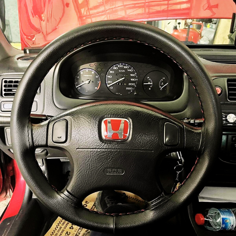 Honda Civic iES Makyajlı FD6-FB7 Uyumlu 2006-2012/2012-2016 Kırmızı Direksiyon Logosu - Görsel 2