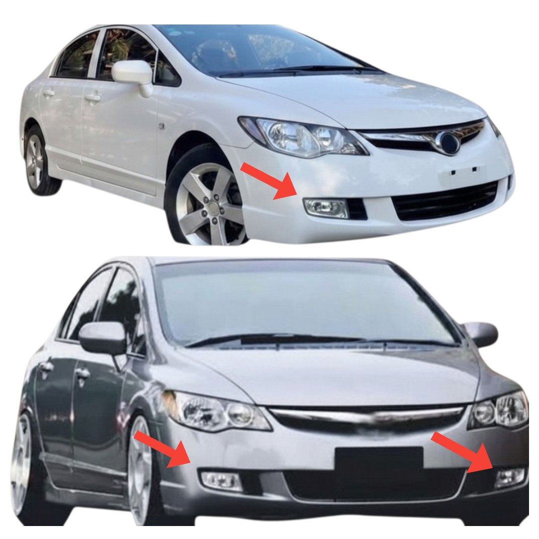 HONDA CİVİC FD6 SAĞ + SOL ÖN SİS LAMBASI TAKIMI 2007-2009 - Görsel 2