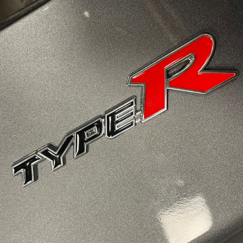 Honda CiViC Uyumlu TYPER Bagaj Logosu (SİYAH-KIRMIZI) - Görsel 3